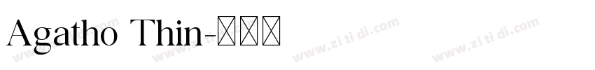 Agatho Thin字体转换